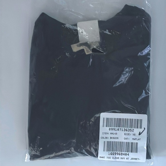 Madewell Heavyweight Jersey Crewneck Tee in True Black size XS NWT NN143 - Picture 8 of 9